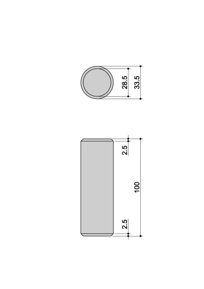 Giunto corrimano plastica Ø42 C1 Grezzo misure
