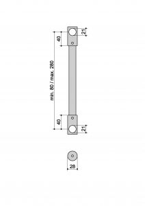 R2-17A Giunto colonna orizzontale disegno