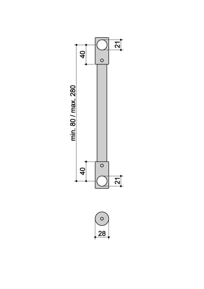 R2-17A Giunto colonna orizzontale disegno