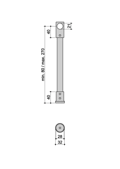 R2-22A Giunto colonna parete disegno