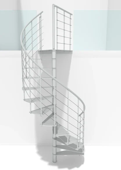Scala a chiocciola Milano bianco