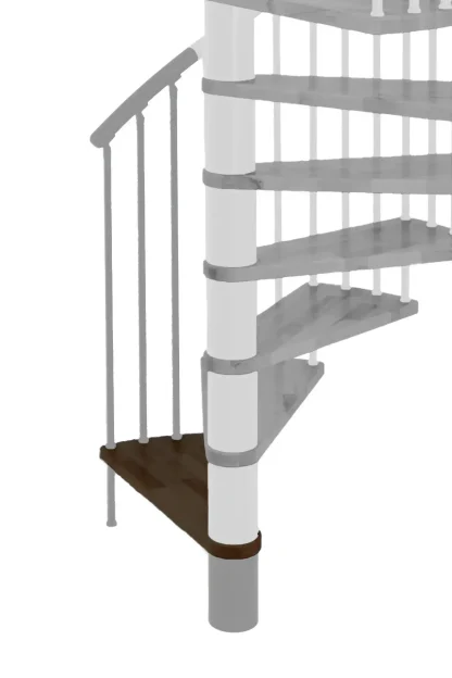 Gradino aggiuntivo per Scala spiral effect grigio noce