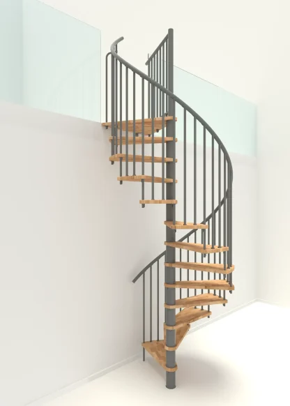Scala a chiocciola Spiral Smart grigia legno faggio 160 cm diametro