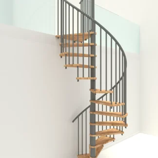 Scala a chiocciola Spiral Smart grigia legno faggio 120 cm diametro