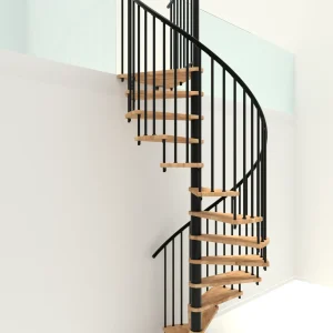 Scala a chiocciola Spiral Smart nera legno faggio 160 cm diametro
