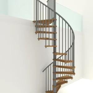 Scala a chiocciola Spiral Smart grigia legno quercia 160 cm diametro