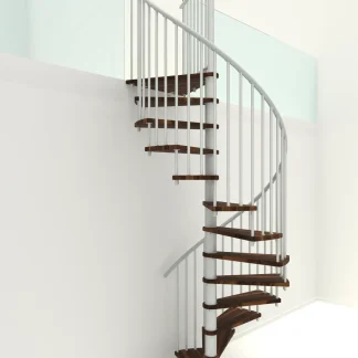 Scala a chiocciola Spiral Smart Bianco Noce
