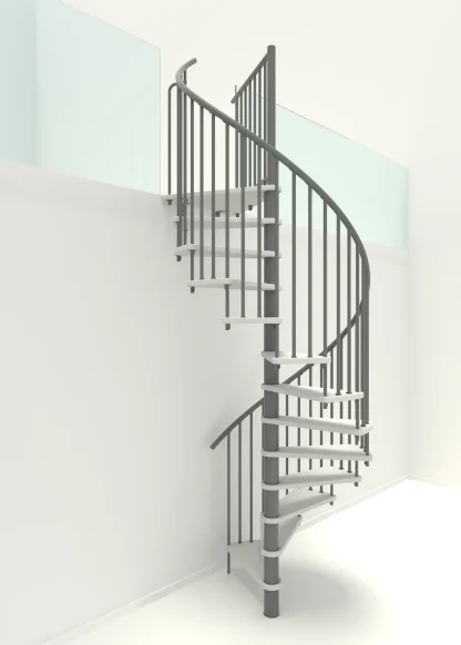Scala a chiocciola Spiral Smart Grigio Bianco