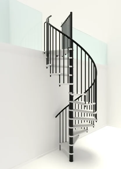 Scala a chiocciola Spiral Smart Nero Bianco