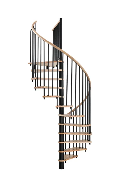 Gradino aggiuntivo scala SPIRAL Wood Metallo Nero Legno Faggio