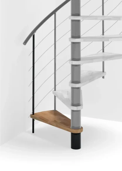 Gradino aggiuntivo scala Venezia Smart 160 metallo nero legno faggio