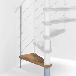 Gradino aggiuntivo scala Venezia Smart 100 metallo bianco legno faggio