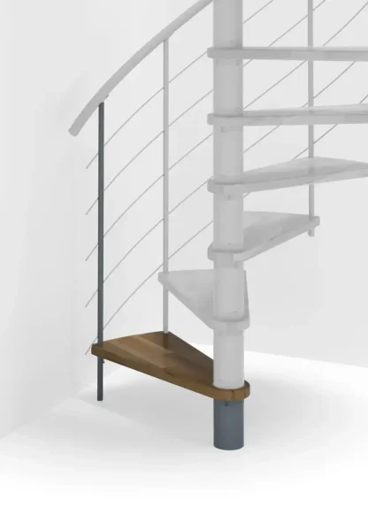 Gradino aggiuntivo scala Venezia Smart 140 metallo grigio legno quercia