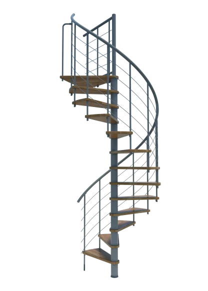 Scala a chiocciola VENEZIA Smart metallo grigio legno Quercia 120 cm