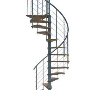 Scala a chiocciola VENEZIA Smart metallo grigio legno Faggio 160 cm