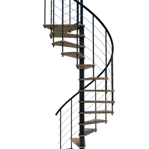 Scala a chiocciola VENEZIA Smart metallo nero legno Faggio 160 cm