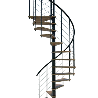 Scala a chiocciola VENEZIA Smart metallo nero legno Faggio 140 cm