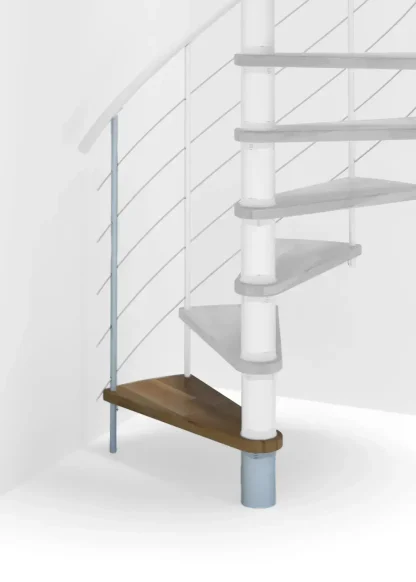 Gradino aggiuntivo scala Venezia Smart 140 metallo bianco legno quercia