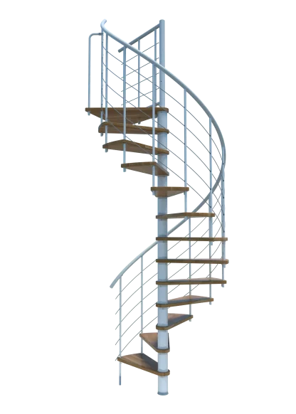 Scala a chiocciola VENEZIA Smart metallo Bianco legno Quercia 140 cm