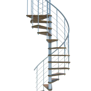 Scala a chiocciola VENEZIA Smart metallo bianco legno Faggio 160 cm