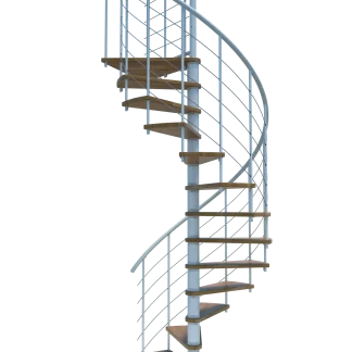 Scala a chiocciola VENEZIA Smart metallo bianco legno Faggio 140 cm