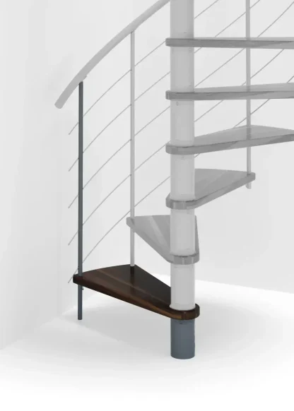 Gradino aggiuntivo scala Venezia Smart 120 metallo grigio legno noce