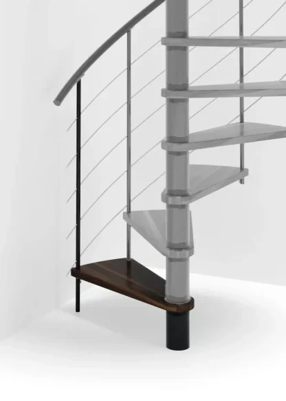 Gradino aggiuntivo scala Venezia Smart 160 metallo nero legno noce