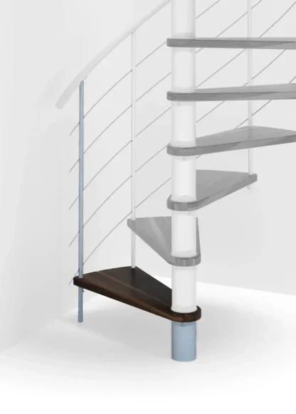 Gradino aggiuntivo scala Venezia Smart 140 metallo bianco legno noce
