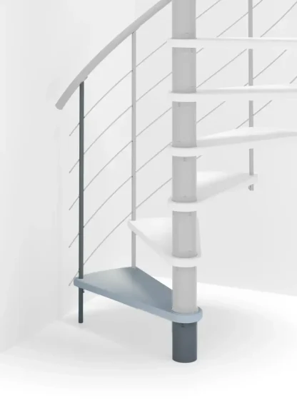 Gradino aggiuntivo scala Venezia Smart 160 metallo grigio legno bianco