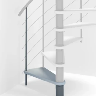 Gradino aggiuntivo scala Venezia Smart 120 metallo grigio legno bianco