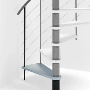 Gradino aggiuntivo scala Venezia Smart 120 metallo nero legno bianco
