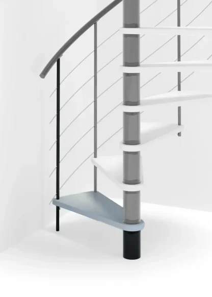 Gradino aggiuntivo scala Venezia Smart 120 metallo nero legno bianco