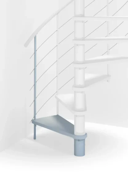 Gradino aggiuntivo scala Venezia Smart 140 metallo bianco legno bianco
