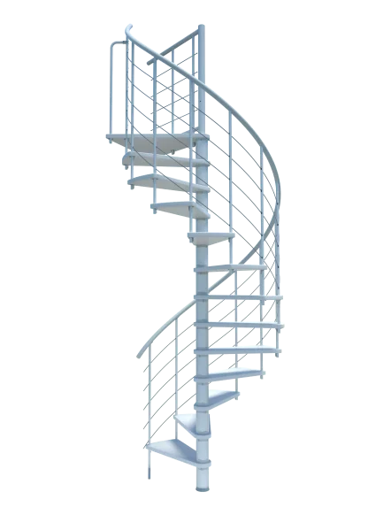 Scala a chiocciola VENEZIA Smart metallo Bianco legno Bianco 120 cm