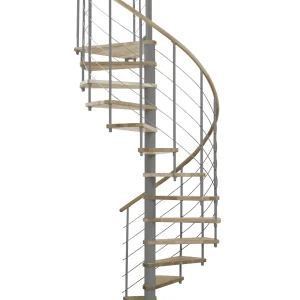 Scala a chiocciola VENEZIA 160 cm grigia Gradino Quercia