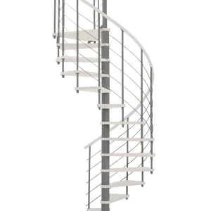 Scala a chiocciola VENEZIA 160 cm grigia Gradino Bianco