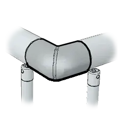Accessorio scala chiocciola E20 kit snodo corrimano in plastica