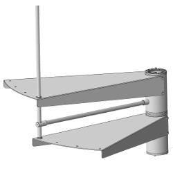 Accessorio scala chiocciola f20 kit alzata gradino in ferro KIF20-225