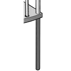 Accessorio scala chiocciola E20 kit piede a terra r2 l. 3000 grad. legno e20 bianco goffrato