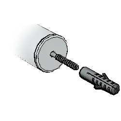 Accessorio scala chiocciola c20 kit fissaggio tappo a parete MV-17A-NI