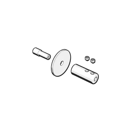 Bicchiere su GV con supp. grad. - struttura R10 Inox disegn
