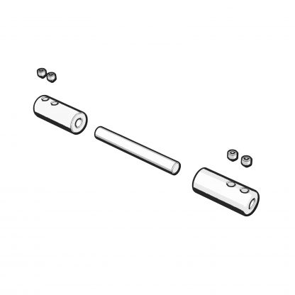 Bicchiere passante su gradino legno Sp. 40 R10 Inox disegno