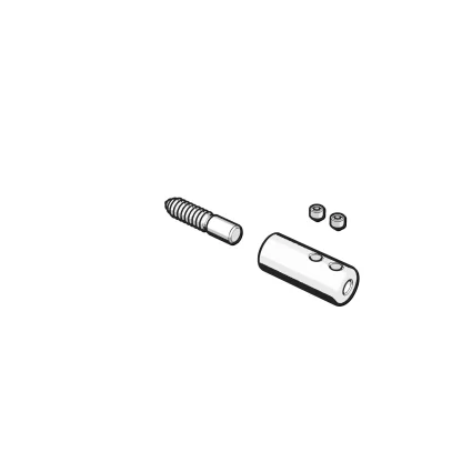 Bicchiere su struttura in legno R10 Inox disegno