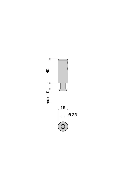 Bicchiere su GM-GMS-GMN e dima R10 Inox misure