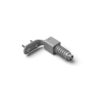 Cima quadrata fissaggio corrimano R2 colore grigio