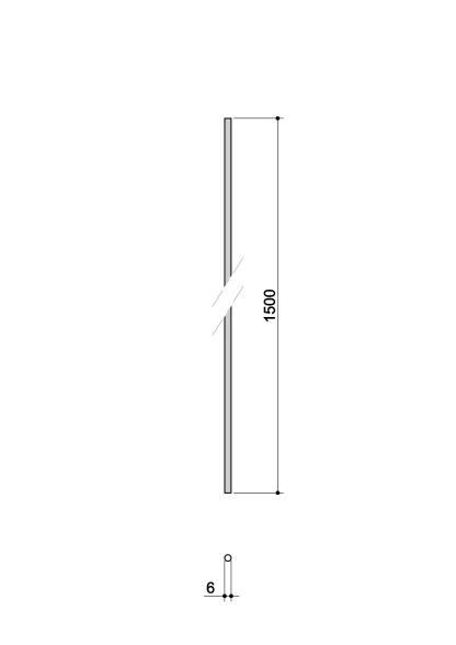 Correnti per ringhiere inox Ø6 F1 Inox misure 1500, 3000, 4500, 6000