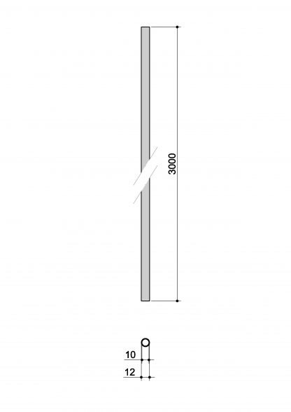 Correnti per ringhiere inox Ø12 L. 3000 F1 Inox misure
