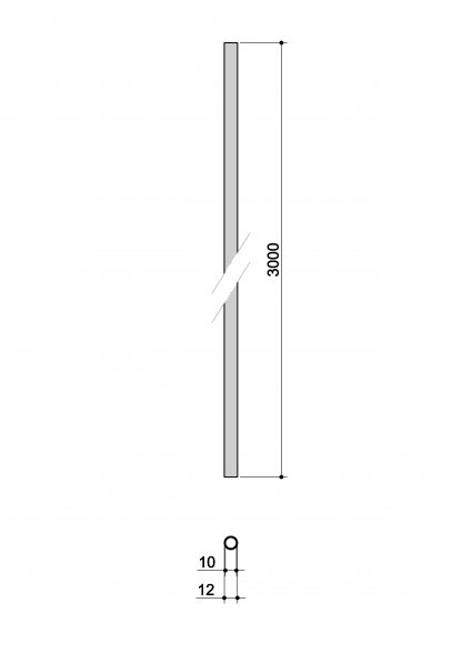 Correnti per ringhiere inox Ø12 L. 3000 F1 Inox misure