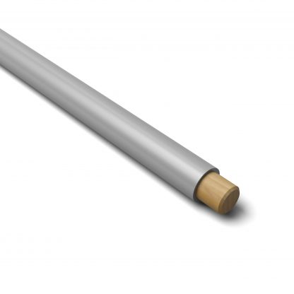 Corrimano rettilineo in plastica Ø42 C1 colore grigio