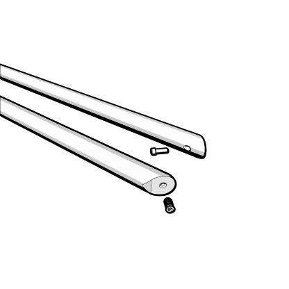 Corrimano snodato in legno Ø50 C2 disegno
